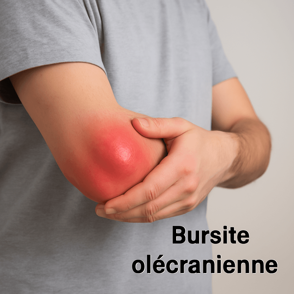 Symptômes visibles de bursite du coude – les bursites