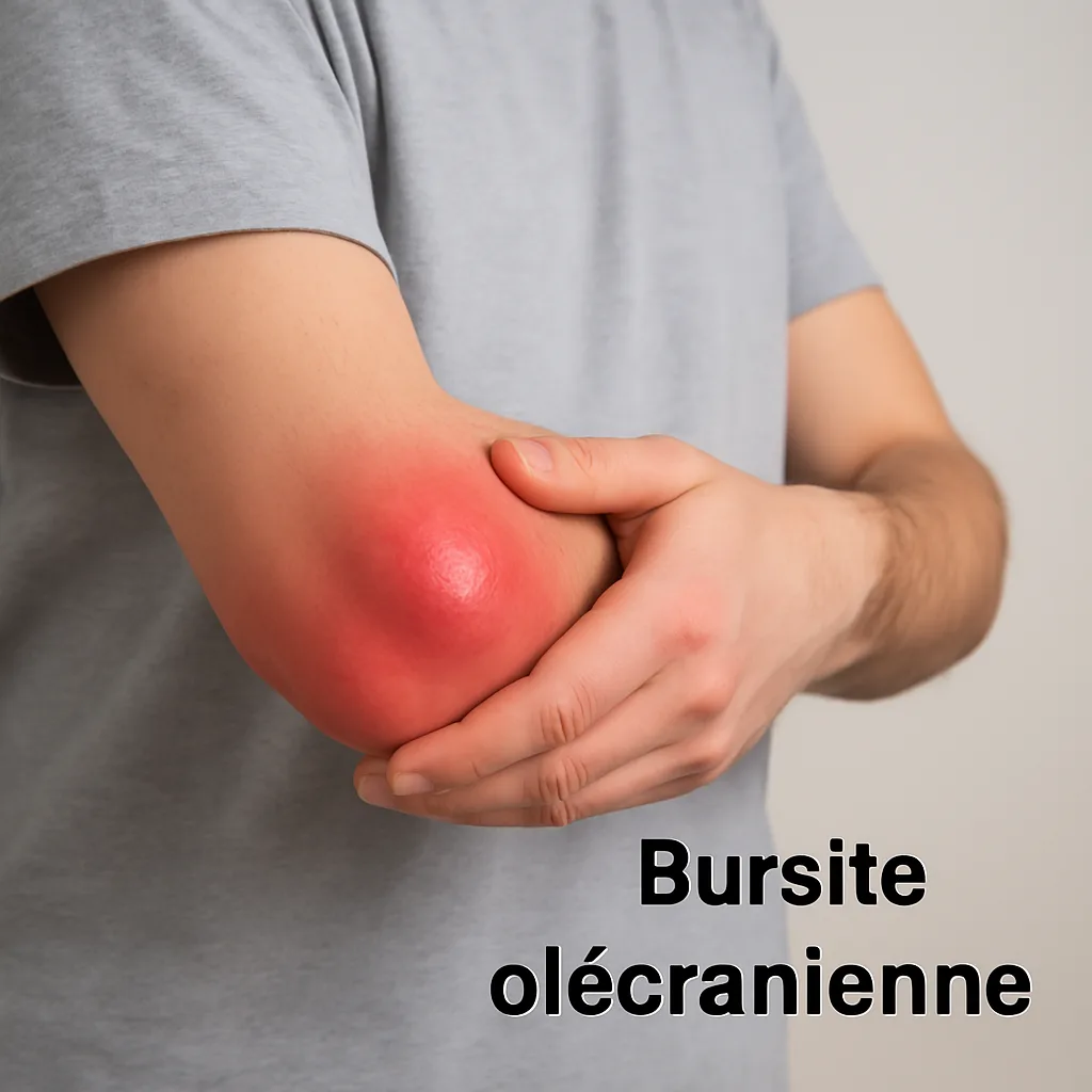 Symptômes visibles de bursite du coude – les bursites