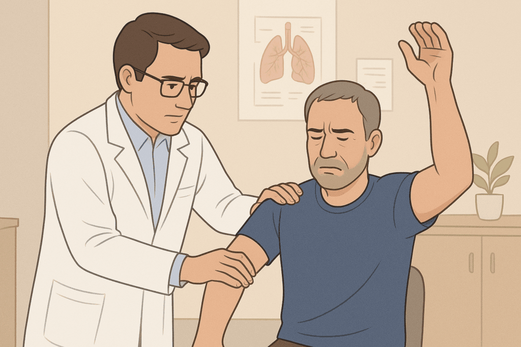 Test de Neer ou Hawkins pour diagnostiquer une bursite de l’épaule