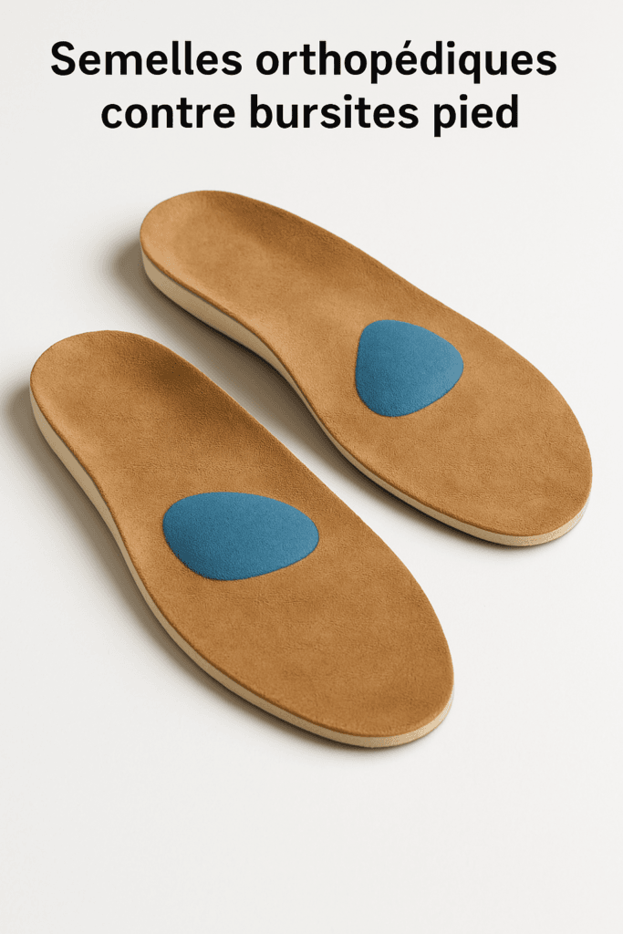 Semelles pour traiter les bursites pied