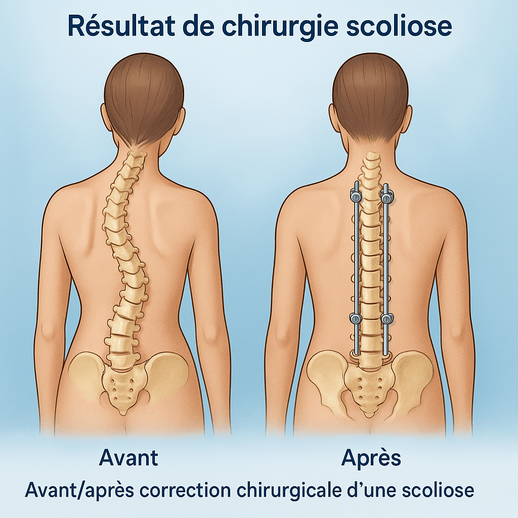 Scoliose avant et après chirurgie | Le Traumato