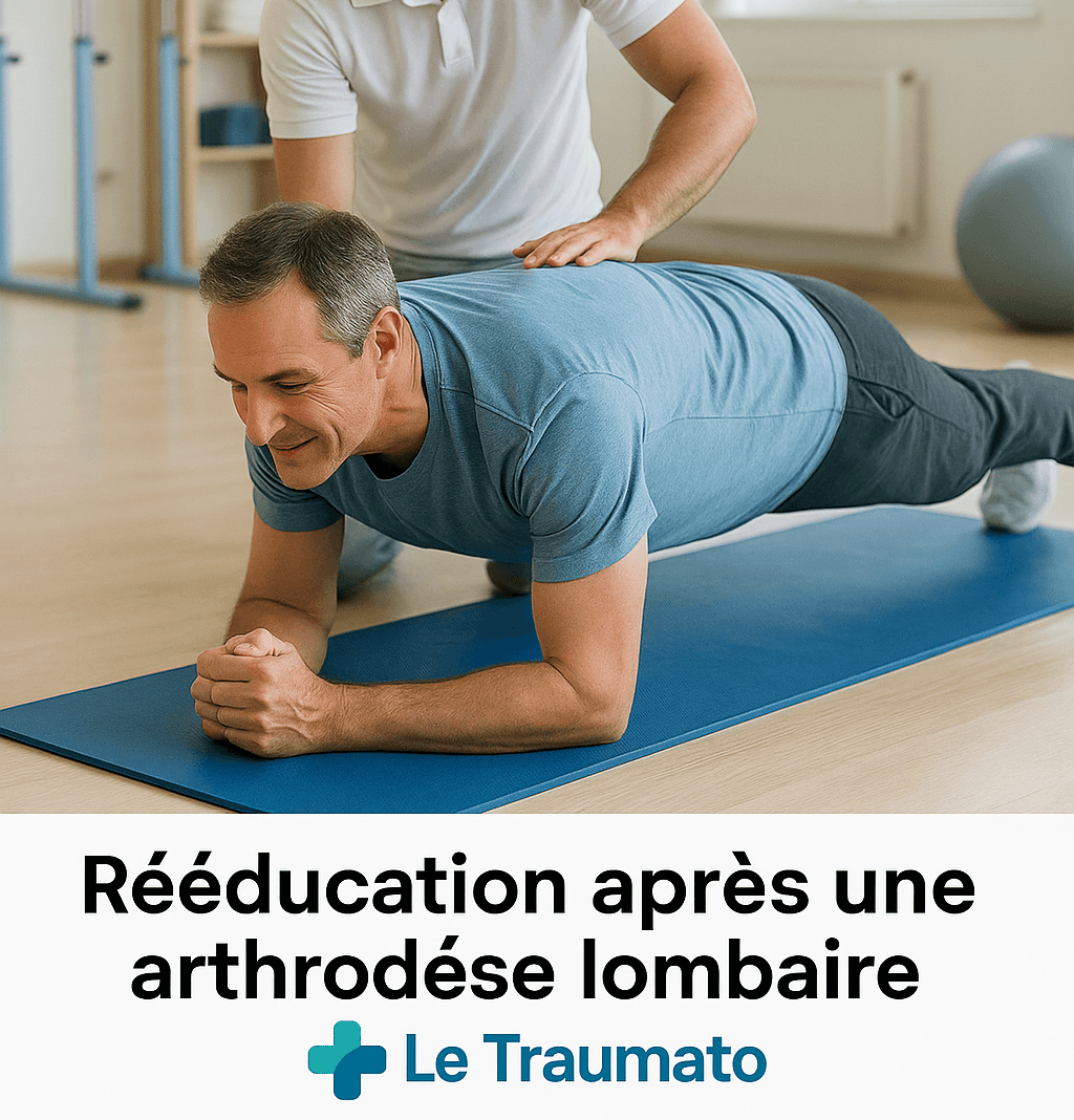Rééducation après une arthrodèse lombaire avec un kinésithérapeute