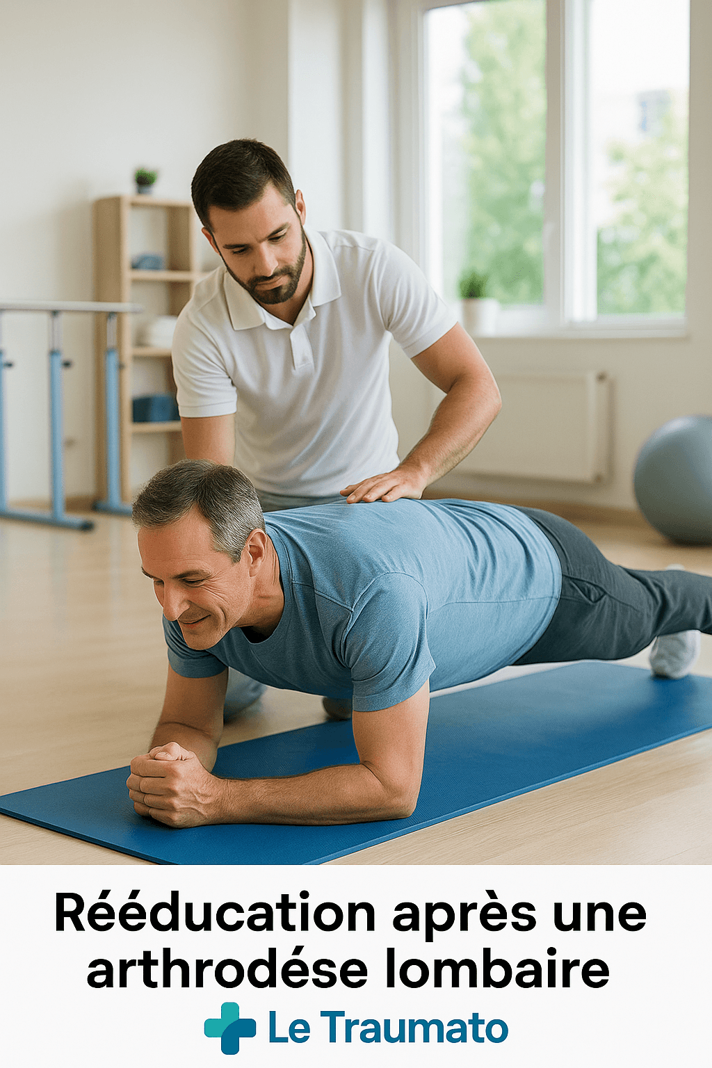 Rééducation après une arthrodèse lombaire avec un kinésithérapeute
