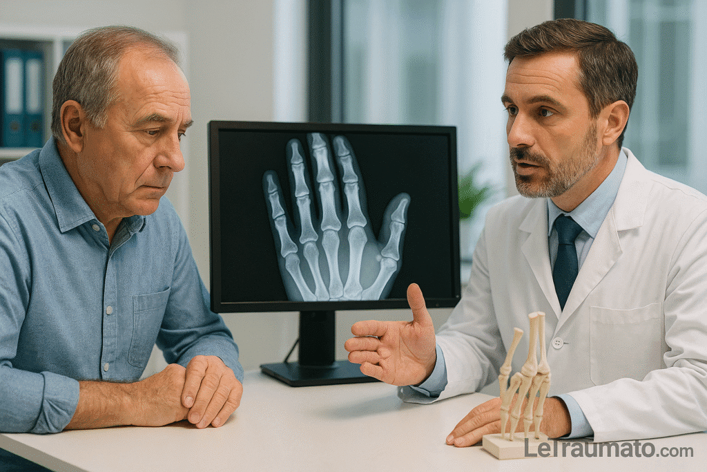 Consultation pour chirurgie de la rhizarthrose avec un chirurgien de la main