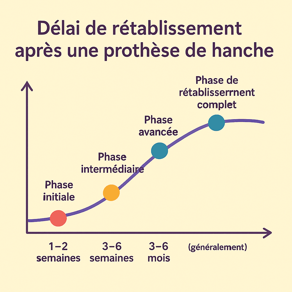 Courbe du rétablissement après prothèse de hanche