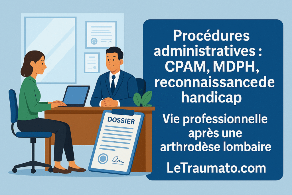Consultation administrative après une arthrodèse lombaire pour dossier CPAM et MDPH - LeTraumato.com