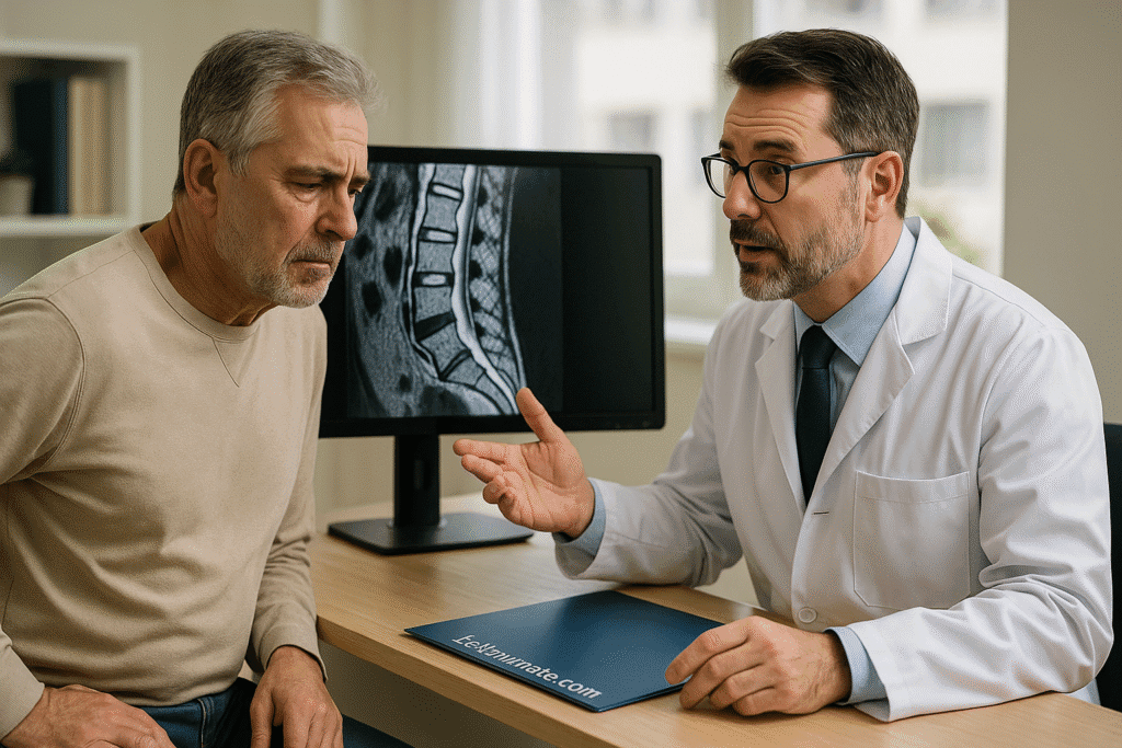 Consultation pour douleurs lombaires chroniques avant arthrodèse