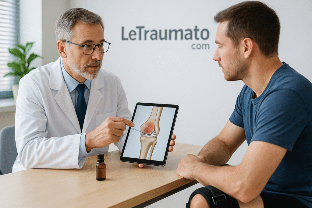 Orthopédiste expliquant l’intérêt des huiles essentielles contre la tendinite – LeTraumato