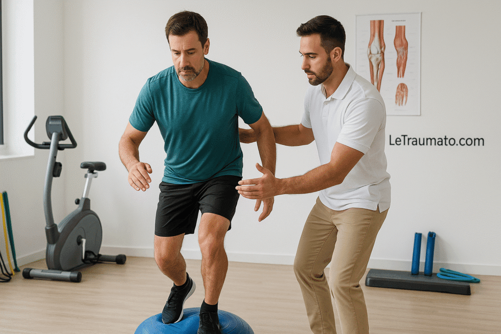 Rééducation fonctionnelle du genou après une rupture du ligament croisé antérieur