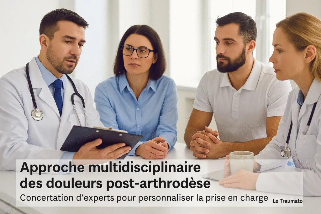 Équipe pluridisciplinaire pour la prise en charge des douleurs après arthrodèse rachidienne.