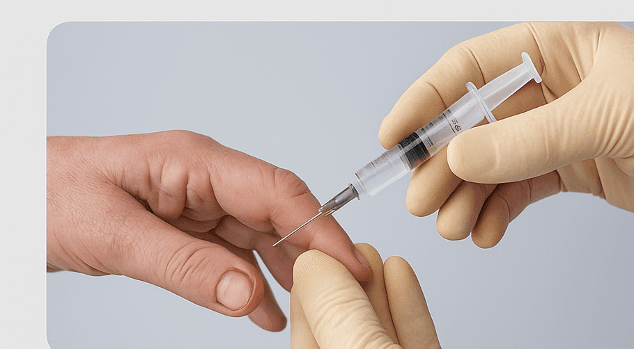 Infiltration de corticostéroïdes dans un pouce atteint d’arthrose, alternative aux gants anti arthrose – LeTraumato