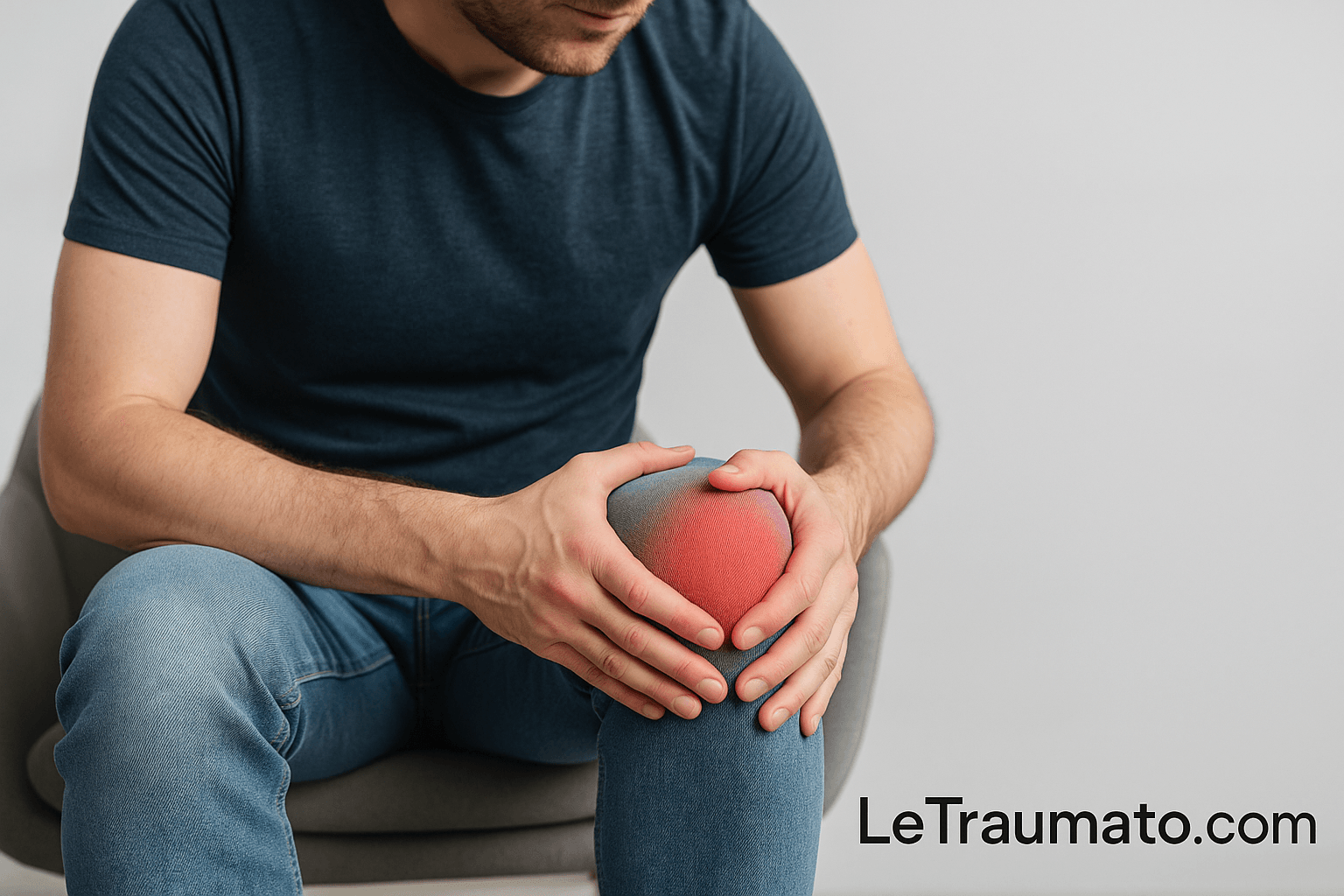 Patient souffrant de douleur articulaire au genou