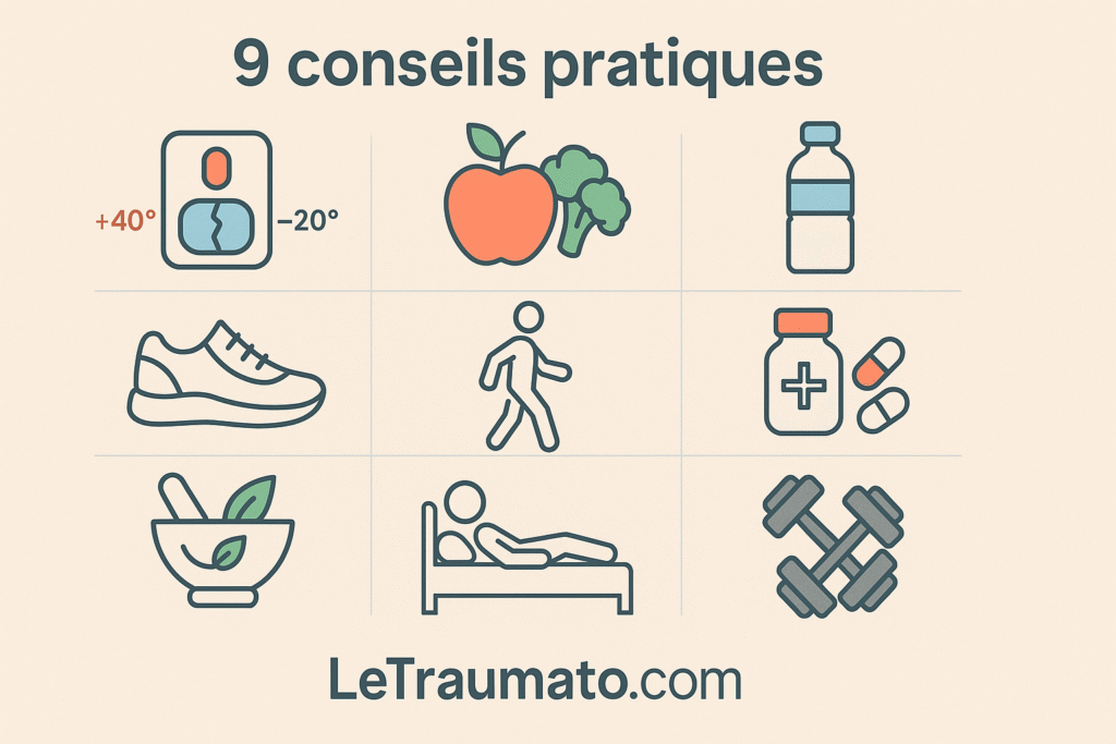 Les 9 conseils essentiels contre l’arthrose – infographie