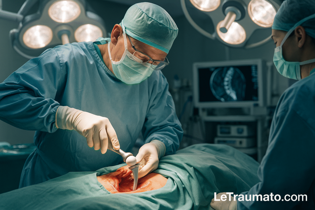 Chirurgie de la hanche en salle d’opération – LeTraumato.com