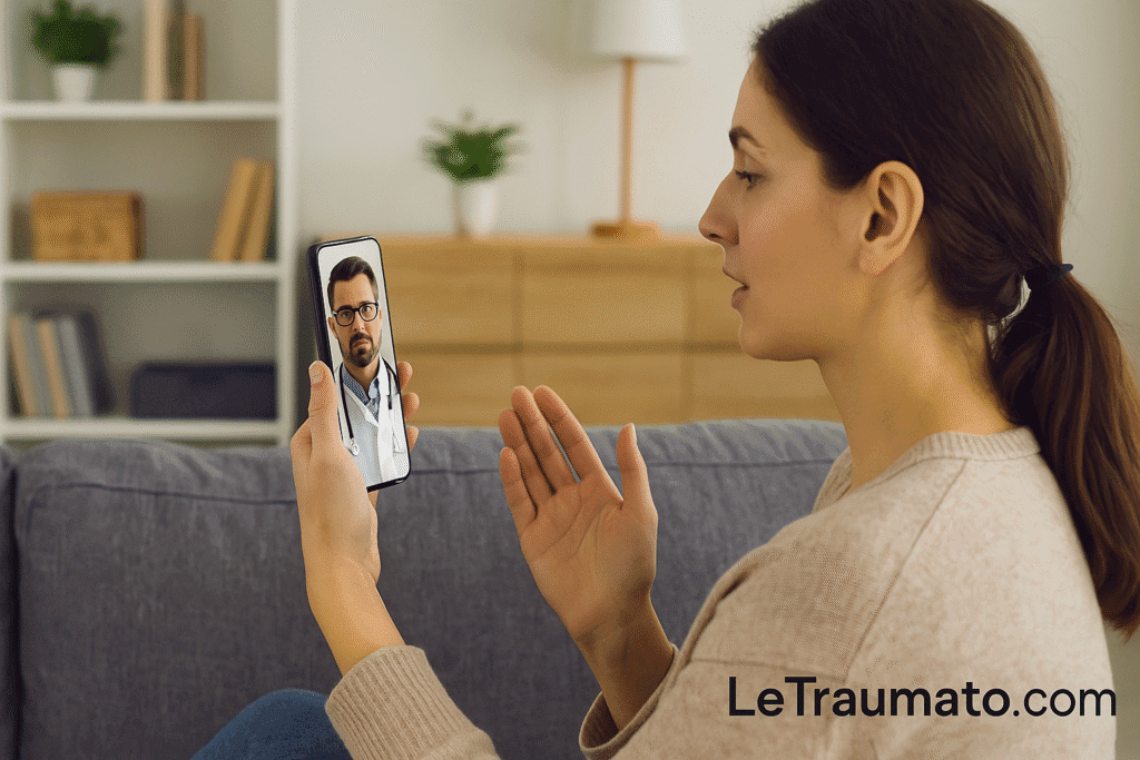 Téléconsultation pour tendinite avec un orthopédiste