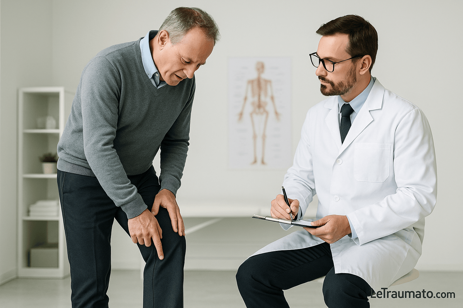 Patient présentant une douleur de la cheville sans gonflement, examiné par un orthopédiste – Traumatologie