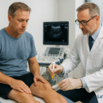 Injection de PRP dans le genou sous contrôle médical par un orthopédiste – traitement PRP genou – LeTraumato
