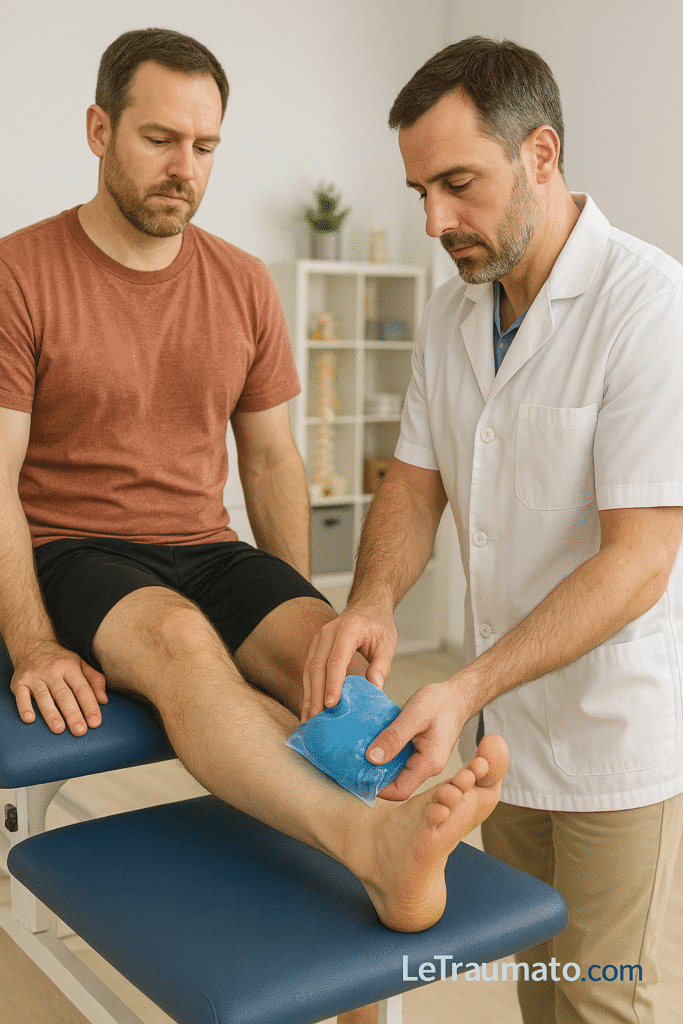 Traitement conservateur d’une bursite du tendon d’Achille par un professionnel de santé – orthopédiste LeTraumato
