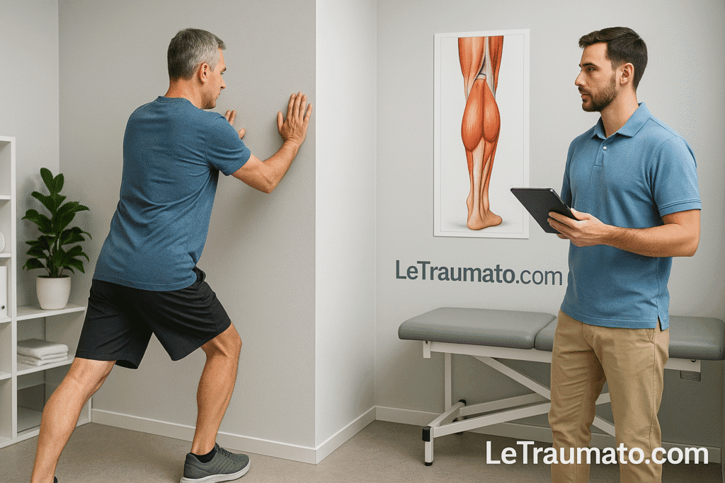 Rééducation d’une déchirure musculaire du mollet avec un orthopédiste – LeTraumato