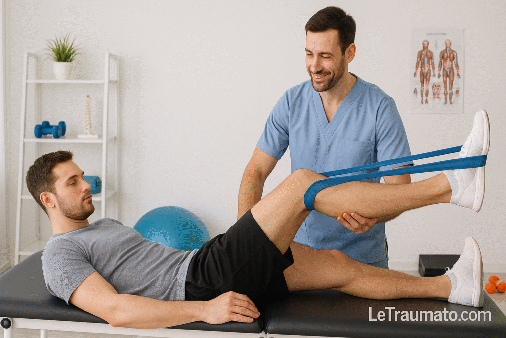 Rééducation après une déchirure musculaire avec kinésithérapeute – orthopédiste Traumato