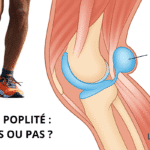 Kyste poplité repos ou pas – illustration médicale avec schéma du genou et marque LeTraumato.com par un orthopédiste