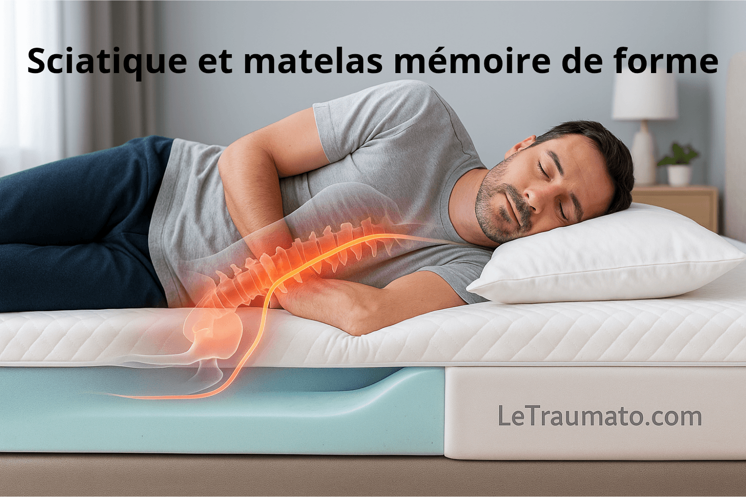 Sciatique et matelas mémoire de forme illustré par un orthopédiste – LeTraumato