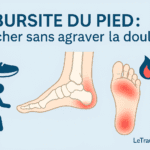 Infographie bursite du pied – marcher sans douleur | LeTraumato Traumatologie