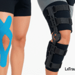 Comparaison strapping genou avec tape kinésiologique et orthèse rigide – LeTraumato