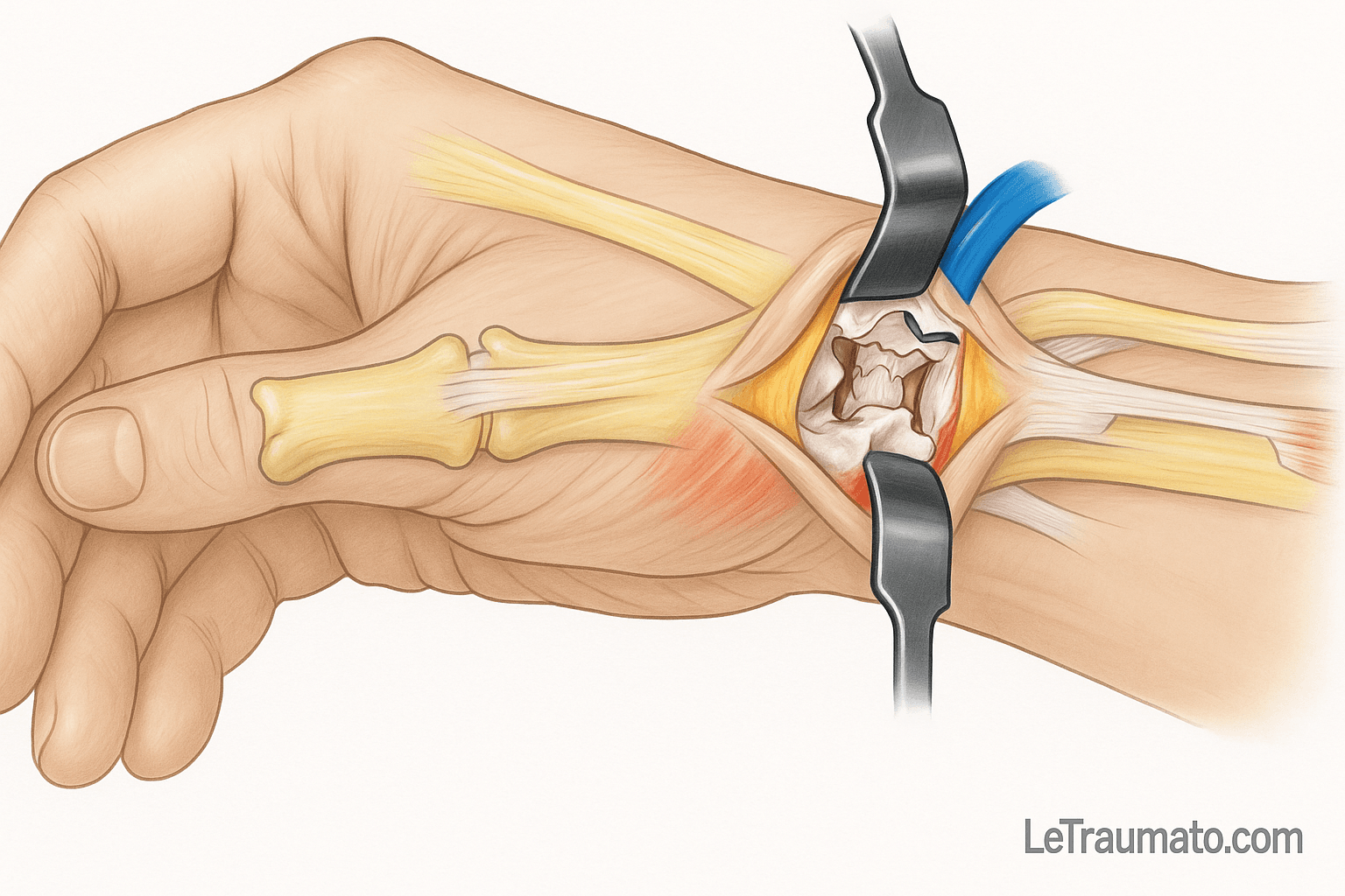 Opération rhizarthrose – illustration de la trapézectomie du pouce par un orthopédiste | LeTraumato.com