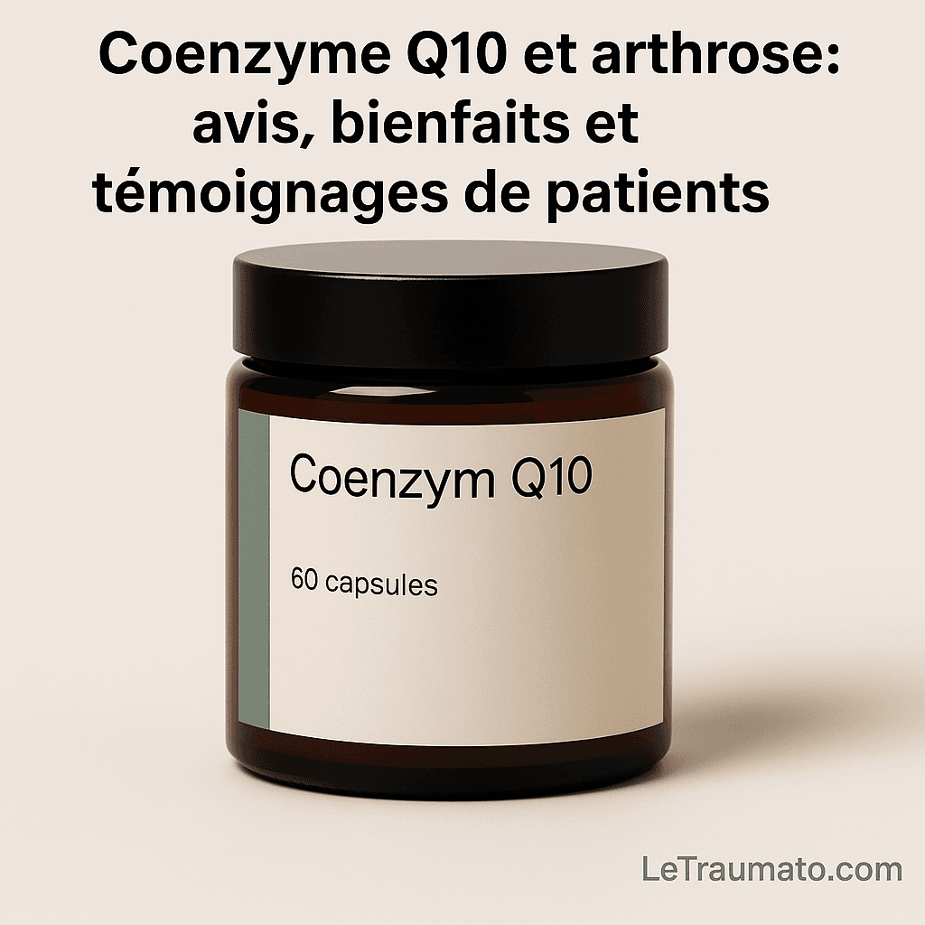 Coenzyme Q10 arthrose témoignages – patient améliorant sa mobilité, illustration Traumatologie