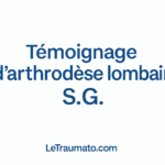 Témoignage d’arthrodèse lombaire – S.G. opérée à 25 ans d’un spondylolisthésis L5/S1 | LeTraumato.com