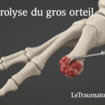 Arthrolyse du gros orteil : illustration médicale de l’intervention – Traumatologie LeTraumato.com