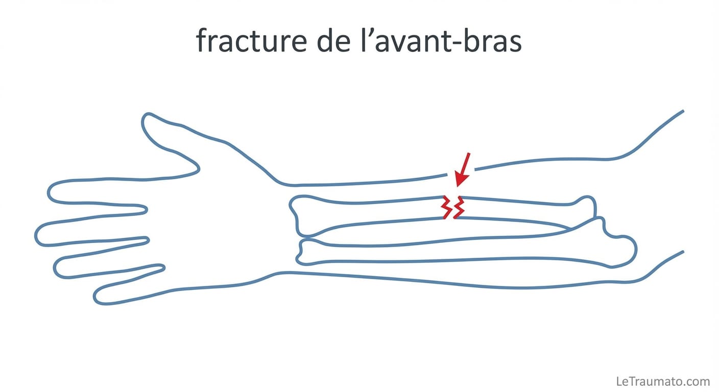 Image explicatif de: fracture de l’avant-bras et cassure de l’avant-bras
