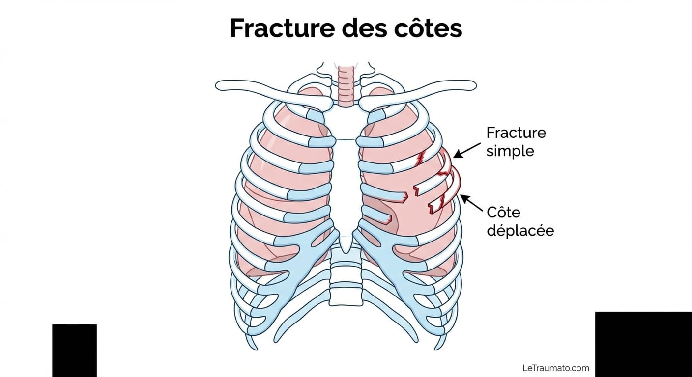 Image explicatif de: fracture des côtes et cassure des côtes
