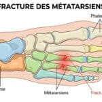 Image explicatif de: fracture des métatarsiens et cassure des métatarsiens du pied