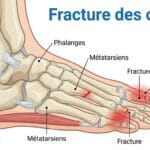 Image explicatif de: fracture des orteils et cassure des orteils