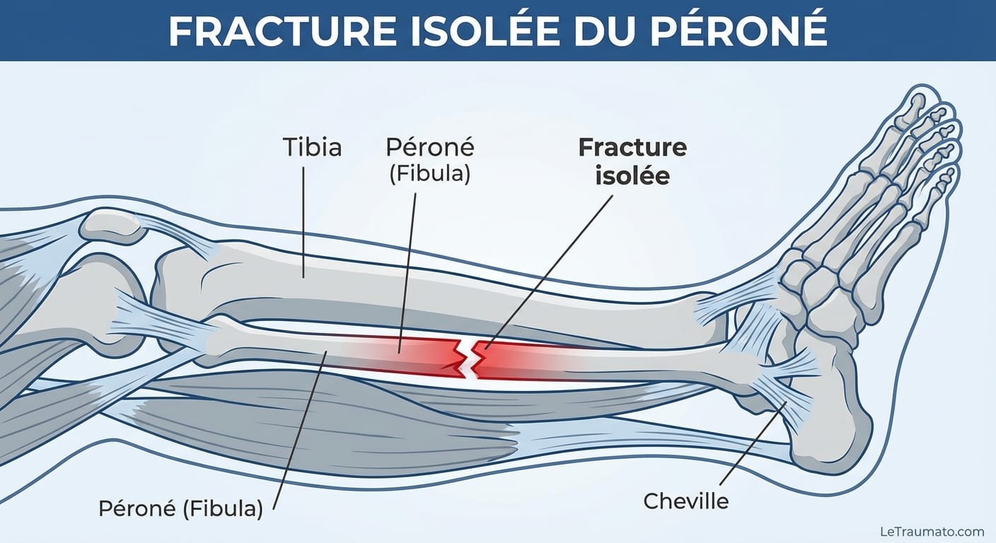 Image explicatif de: fracture isolée du péroné et rupture seul du péroné