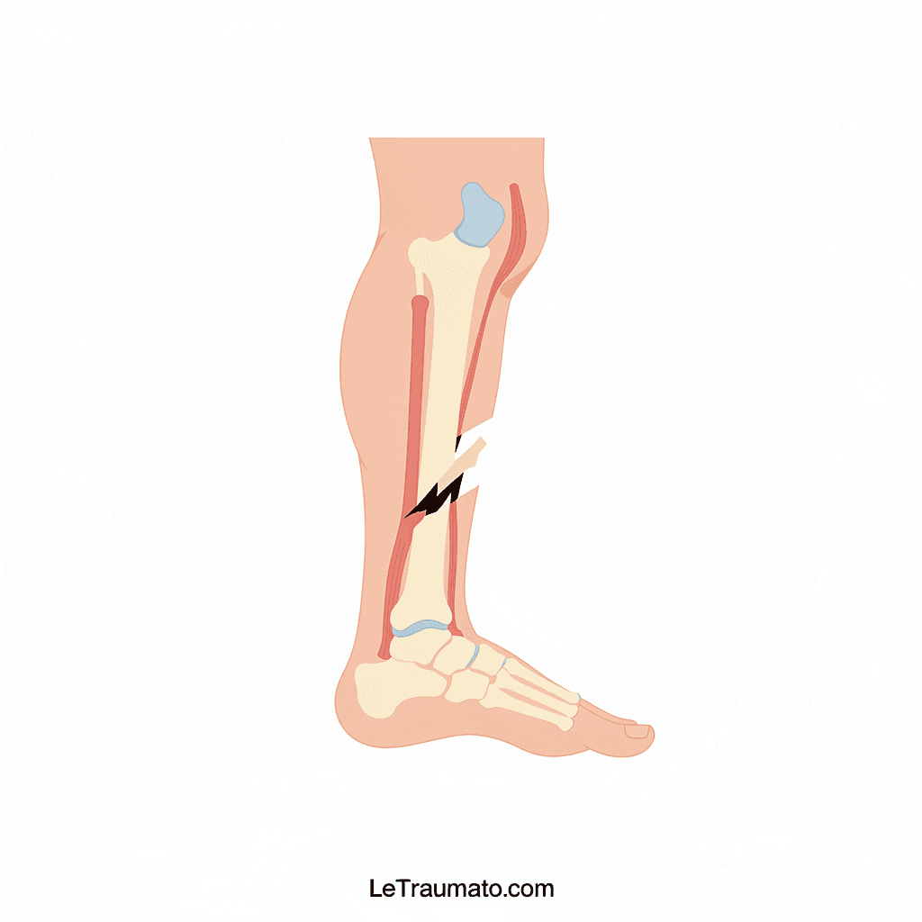 Image explicatif de: fracture ouverte et infection osseuse