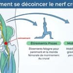 Image explicatif de: Comment se décoincer le nerf crural ? et Comment débloquer le nerf crural ?