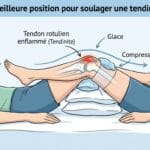 Image explicatif de: Quelle est la meilleure position pour soulager une tendinite du genou ? et Position idéale pour apaiser une tendinite du genou