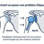 Image explicatif de: Comment se passe une prothèse d'épaule ? et Pose de prothèse dépaule