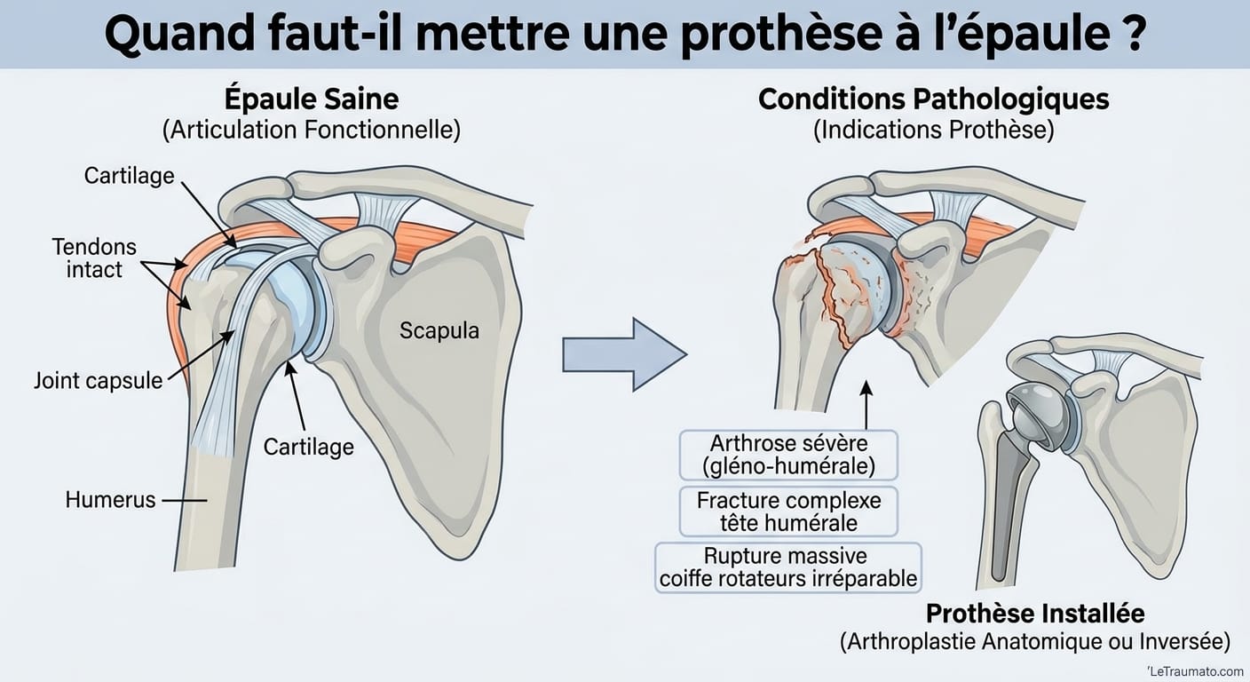 Image explicatif de: Quand faut-il mettre une prothèse à l'épaule ? et Prothèse dépaule : quand ?