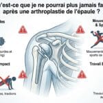 Image explicatif de: Qu'est-ce que je ne pourrai plus jamais faire après une arthroplastie de l'épaule ? et Limitations après arthroplastie épaule