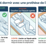Image explicatif de: Comment dormir avec une prothèse de l'épaule ? et Dormir après une opération de lépaule