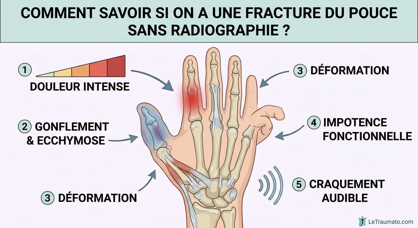 Image explicatif de: Comment savoir si on a une fracture du pouce sans radiographie ? et Reconnaître une fracture du pouce sans radio