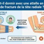 Image explicatif de: Faut-il dormir avec une attelle en cas de fracture de la tête radiale ? et Dormir avec une attelle après une fracture du coude ?