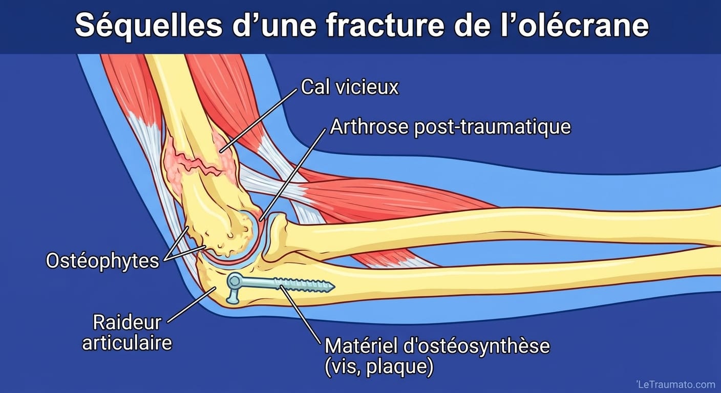 Image explicatif de: Séquelles d'une fracture de l'olécrane et Conséquences dune fracture de lolécrane