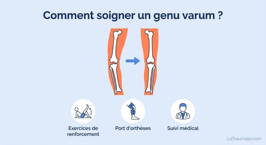 Image explicatif de: Comment soigner un genu varum ? et Comment traiter un genu varum ?