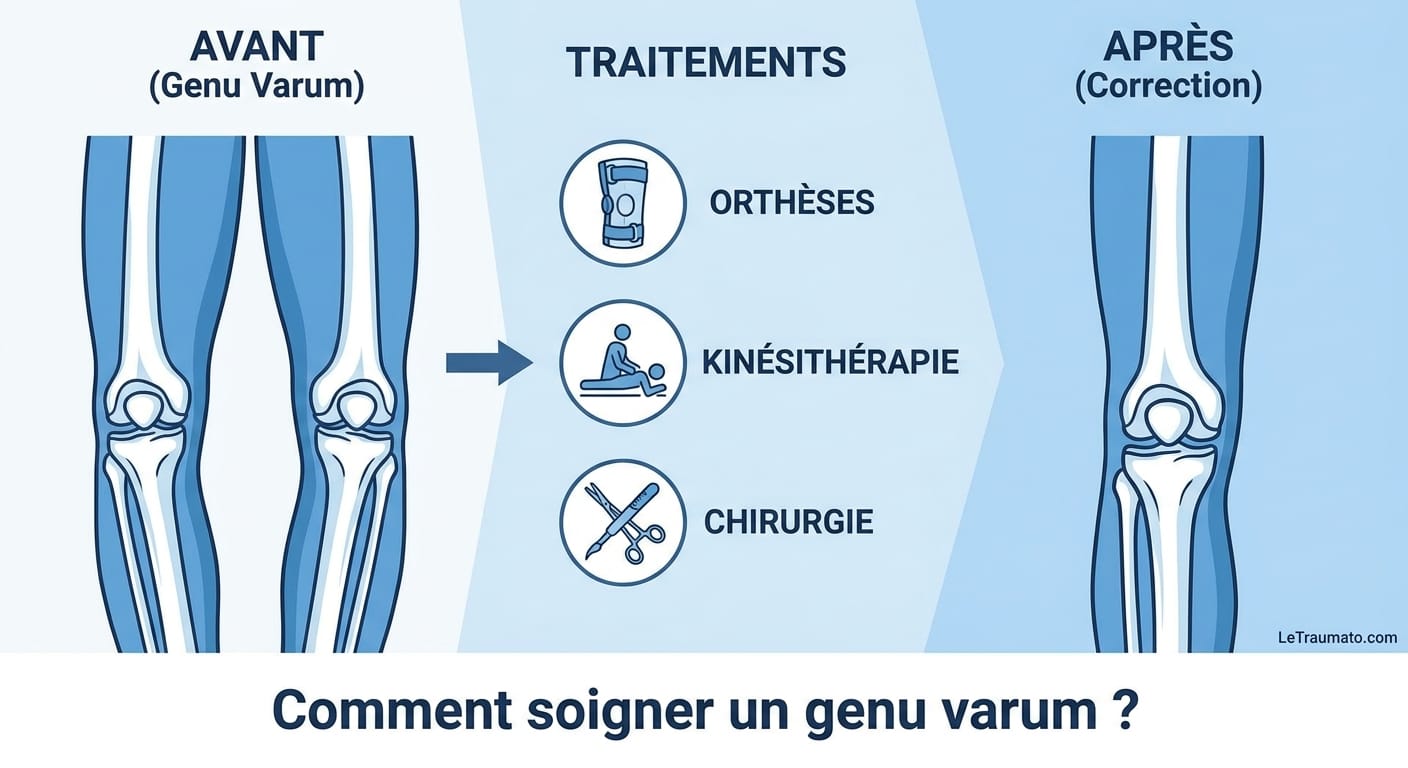 Image explicatif de: Comment soigner un genu varum ? et Comment traiter un genu varum ?